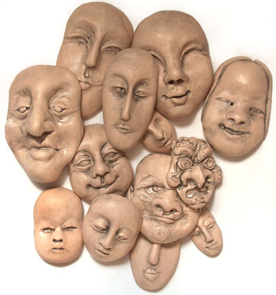 polymer clay faces