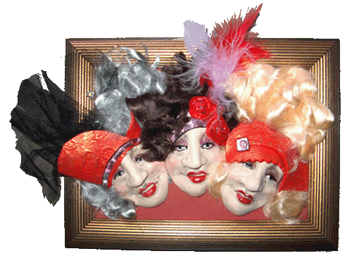 polymer clay Red Hat Ladies