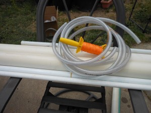 pvc pipe and plastic tube for shibori with nylon string