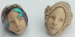 head beads made of polymer clay