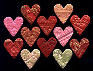 polymer clay valentine hearts