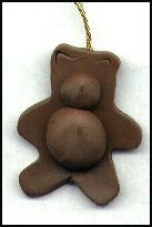 make a bear ornament with polymer clay