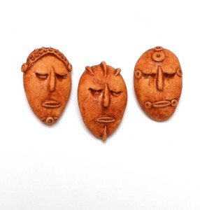 miniature polymer clay masks